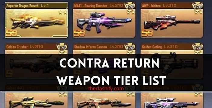 Contra Return Weapon Tier List 2021