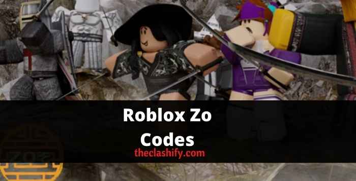 ZOぞ Codes Roblox