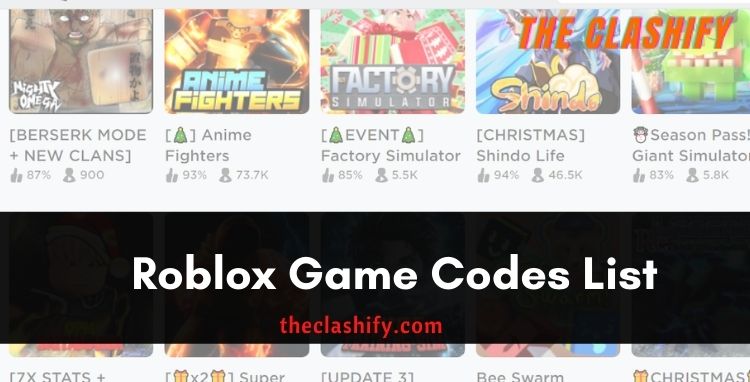 Roblox Game Codes: Free rewards for 500+ Roblox Games