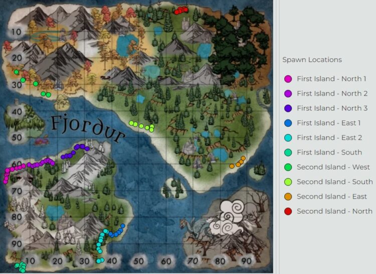 ARK Survival Evolved Fjordur Creatures & Maps Guide