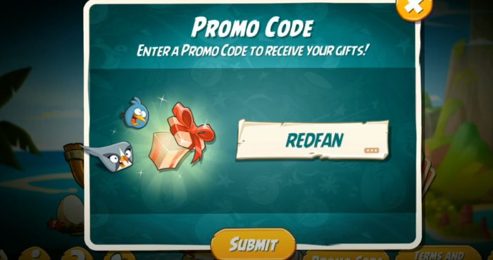 How to Redeem a code in Angry Birds 2?