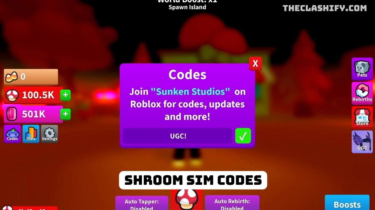 Shroom Sim Codes